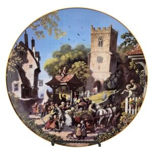 The Danbury Mint Collector Plate‎ Wedding on the Green 8in Multicolor Excellent